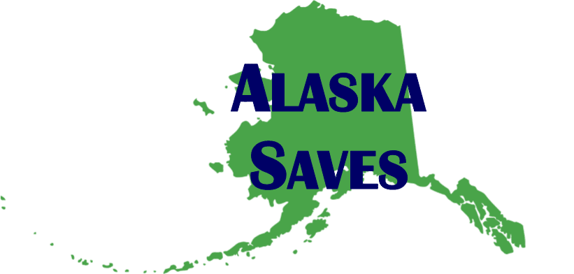 AK Saves Stacked Logo blue on green